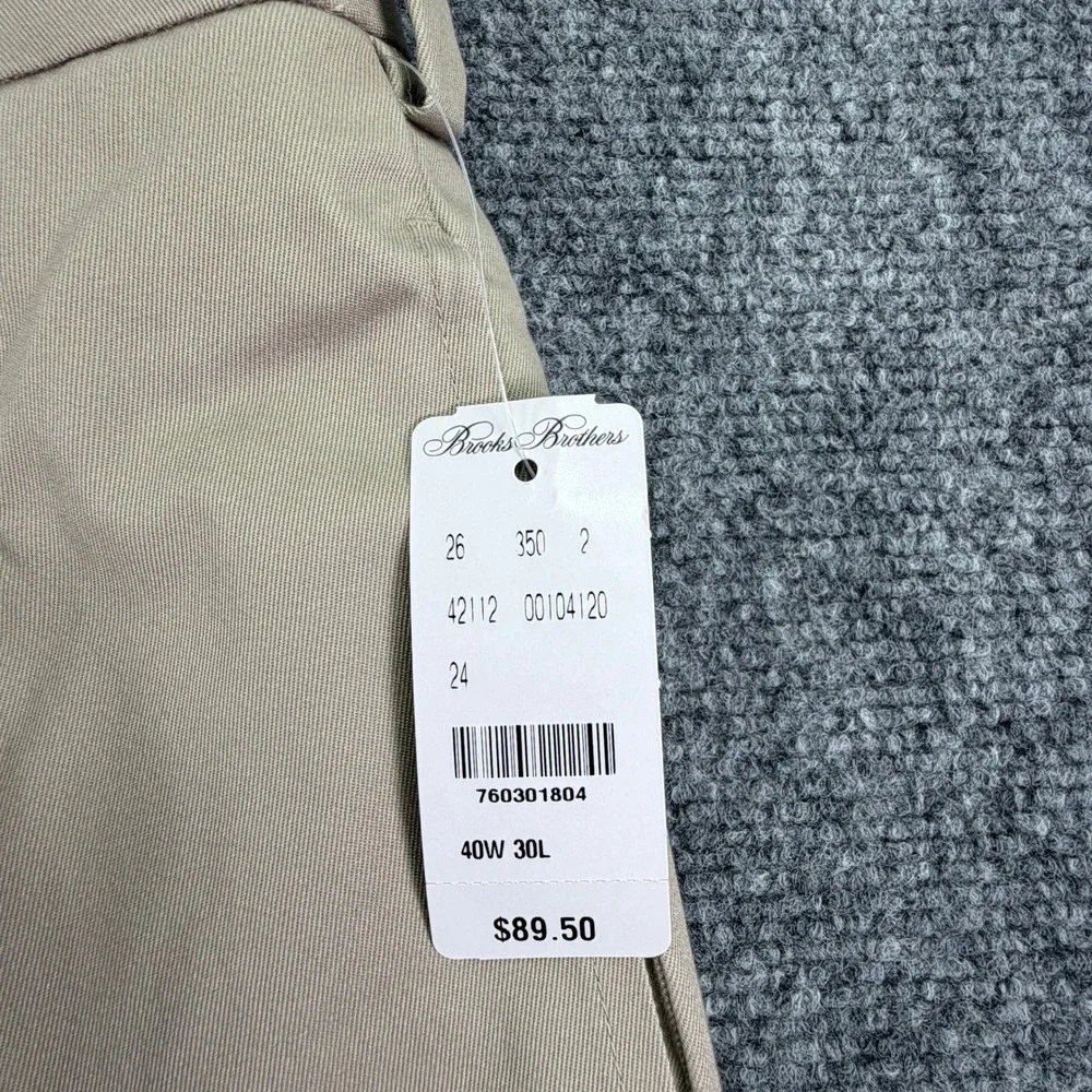 Brooks Brothers Pants Men 40x29.5 Lightweight Advantage Chino Stretch Elliot Fit